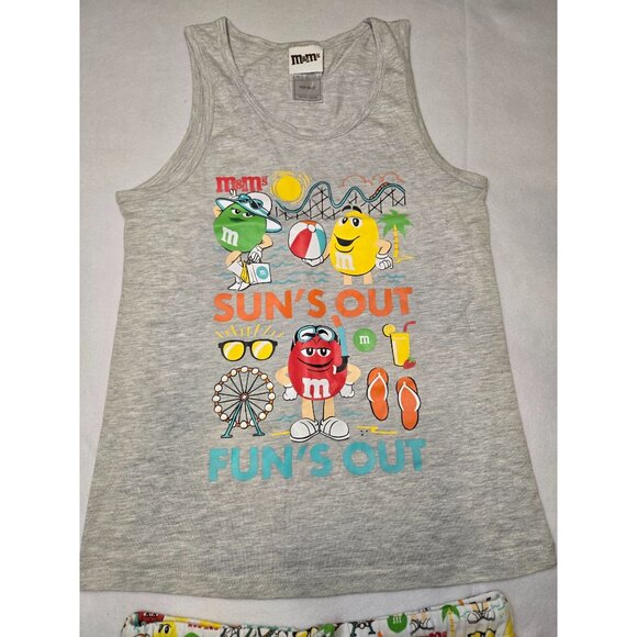 M&M's‎ Womens Pajama Set Tank Top and Shorts Summer Beach Fun Outfit Size S - Picture 2 of 6